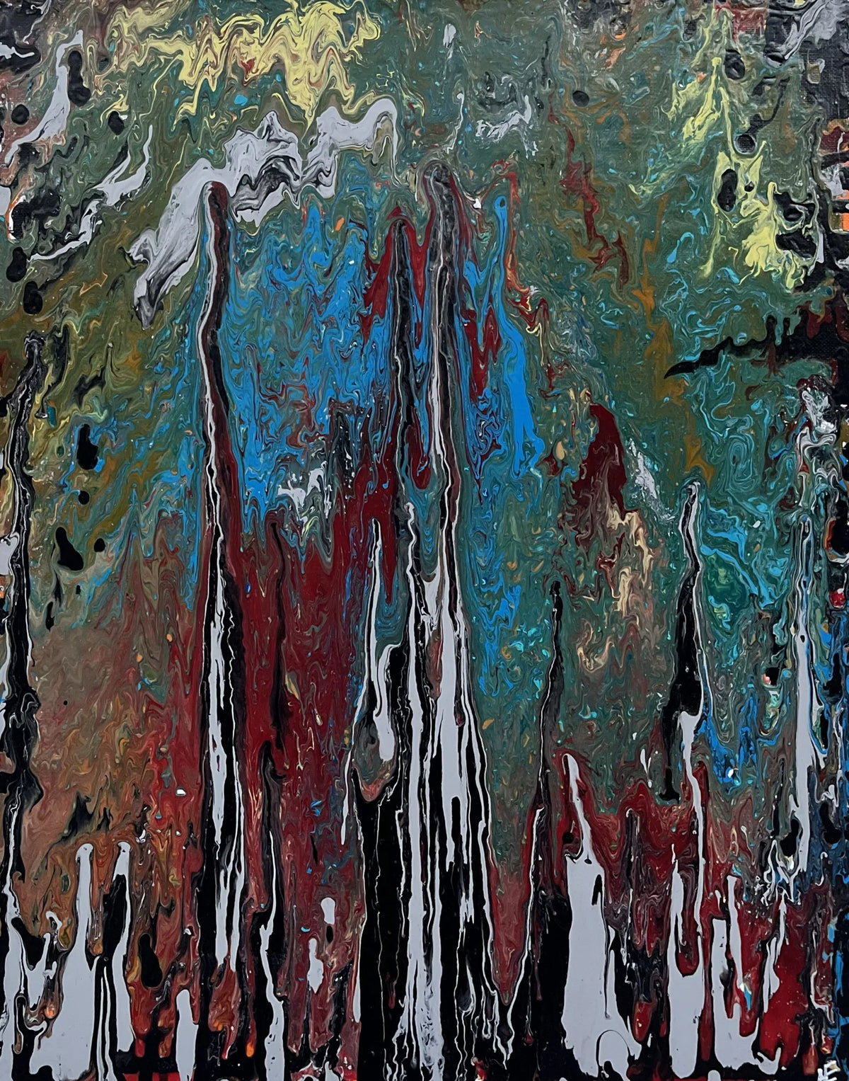 No. 175, acrylic on canvas, 40 × 50 cm, 2024, by Nael Abdelal