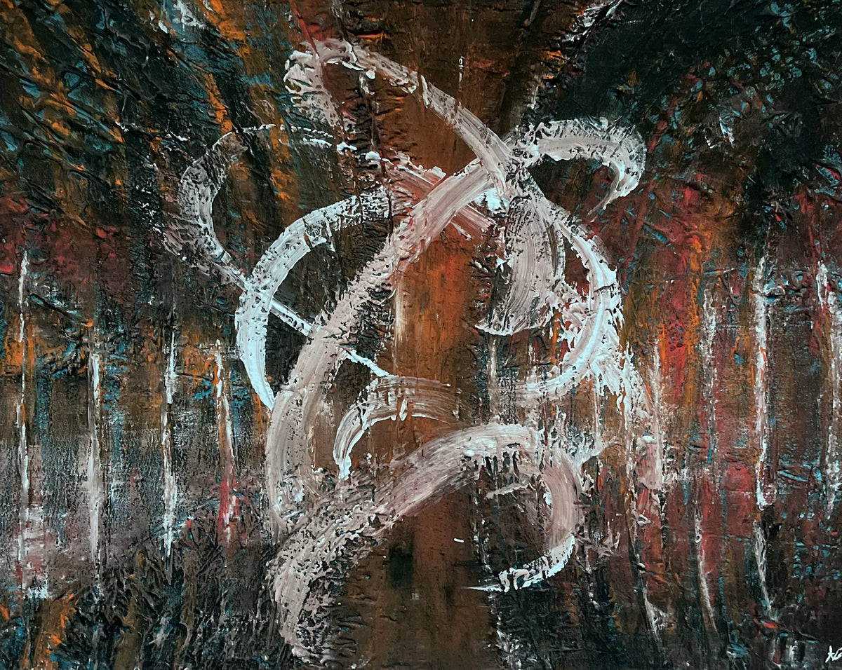 No. 183, acrylic on canvas, 40 × 50 cm, 2024, by Nael Abdelal