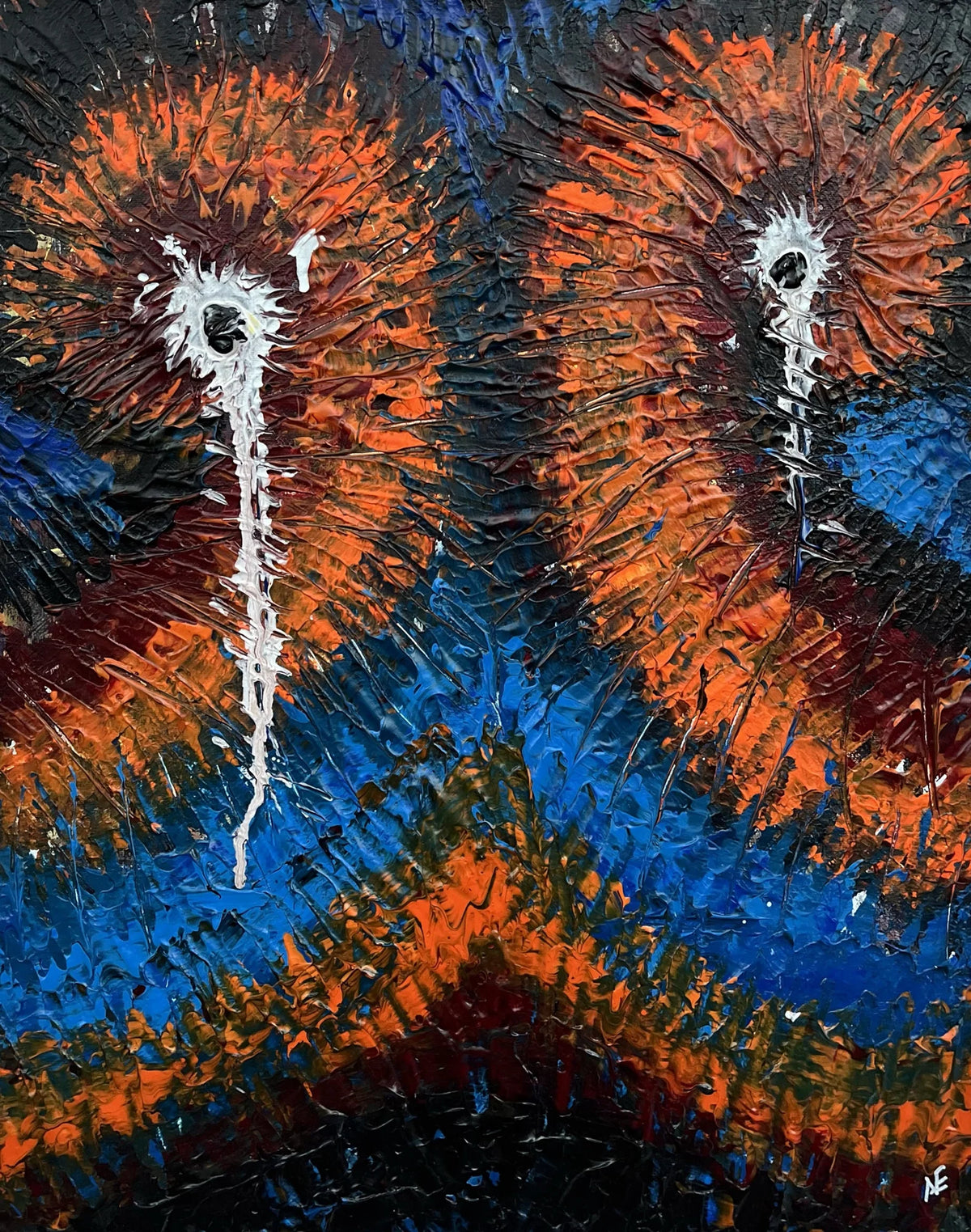 Weeper, acrylic on canvas, 40 × 50 cm, 2024, by Nael Abdelal