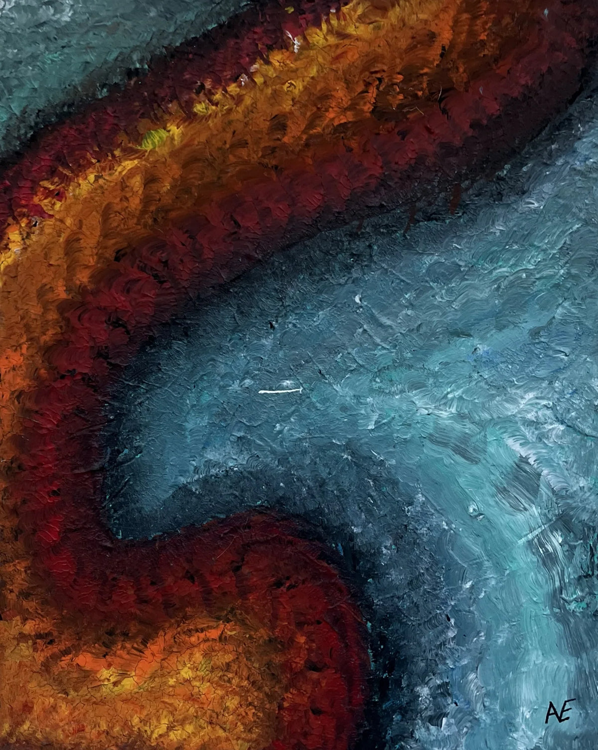 Suckerpunch, acrylic on canvas, 40 × 50 cm, 2024, by Nael Abdelal