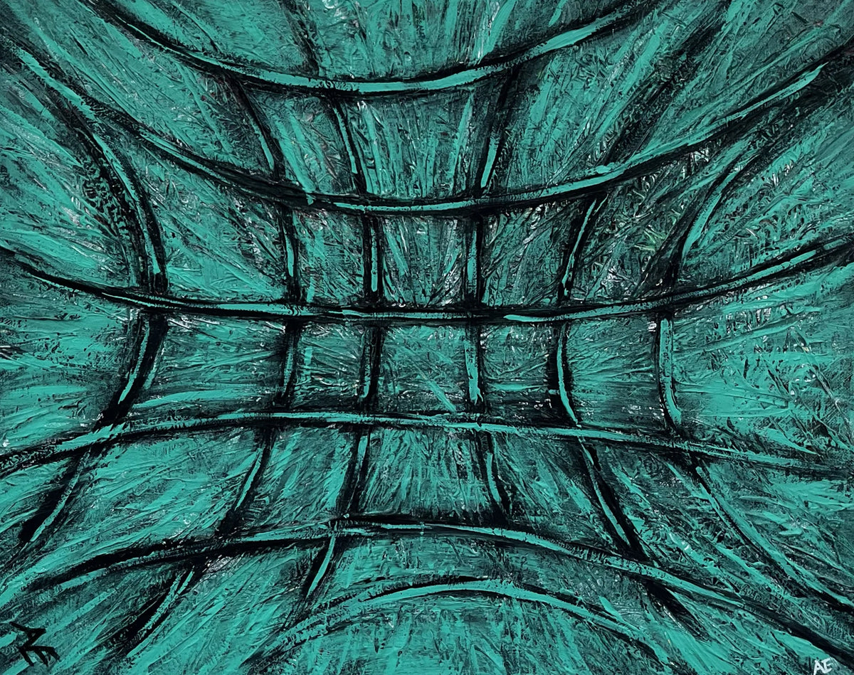 Bounce, acrylic on canvas, 40 × 50 cm, 2024, by Nael Abdelal