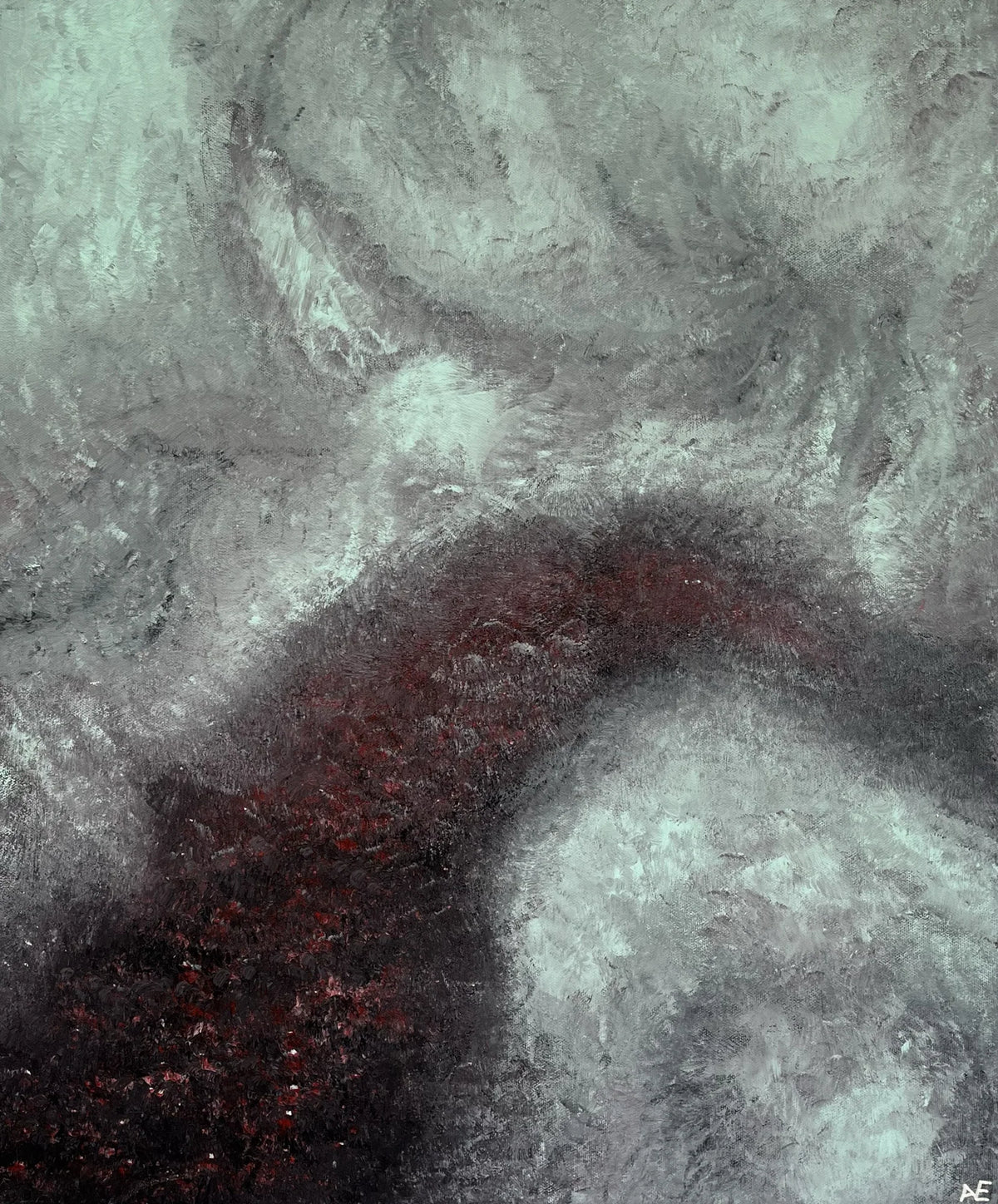 No. 202, acrylic on canvas, 50 × 60 cm, 2026, by Nael Abdelal