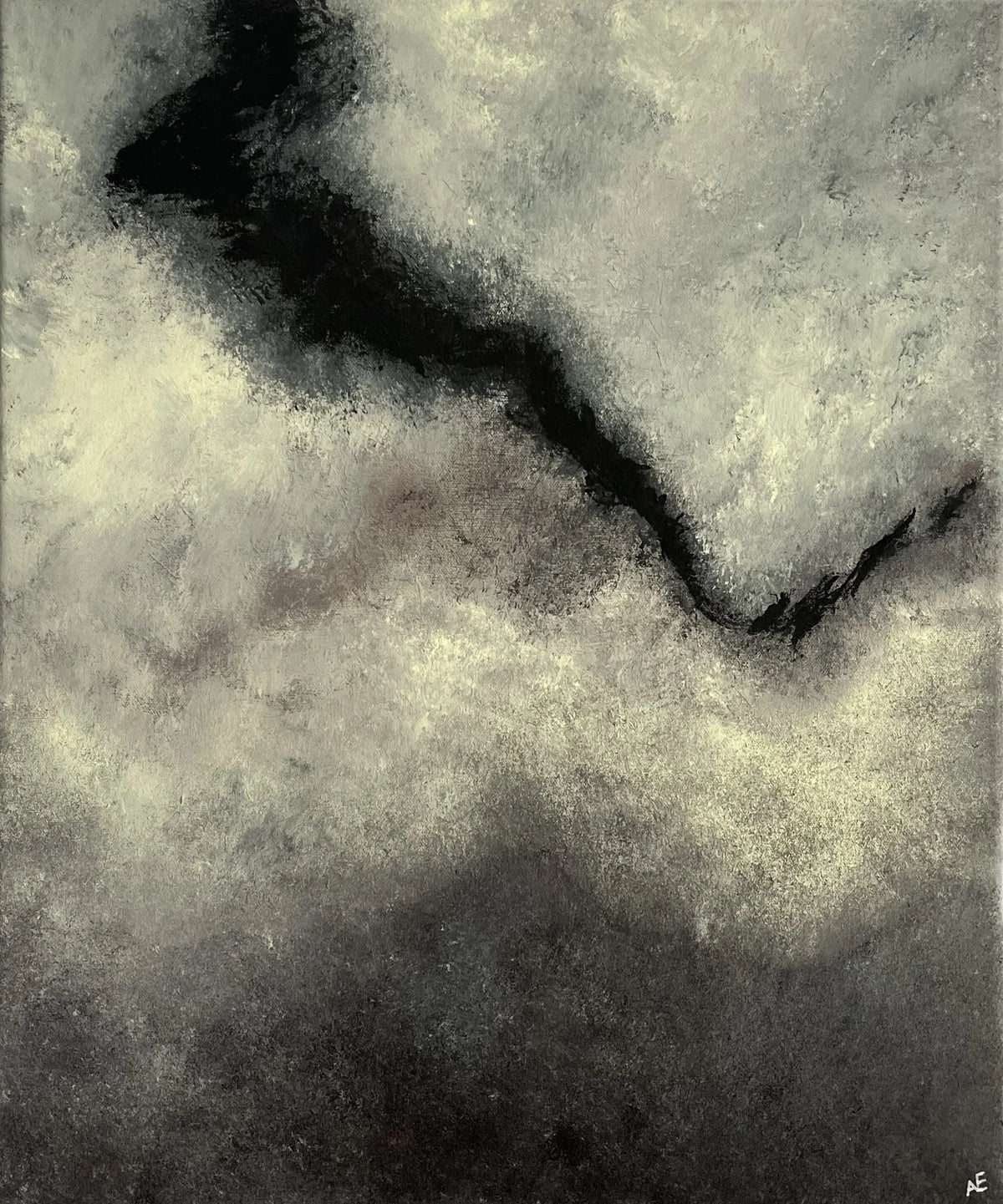 A Signal, acrylic on canvas, 50 × 60 cm, 2026, by Nael Abdelal