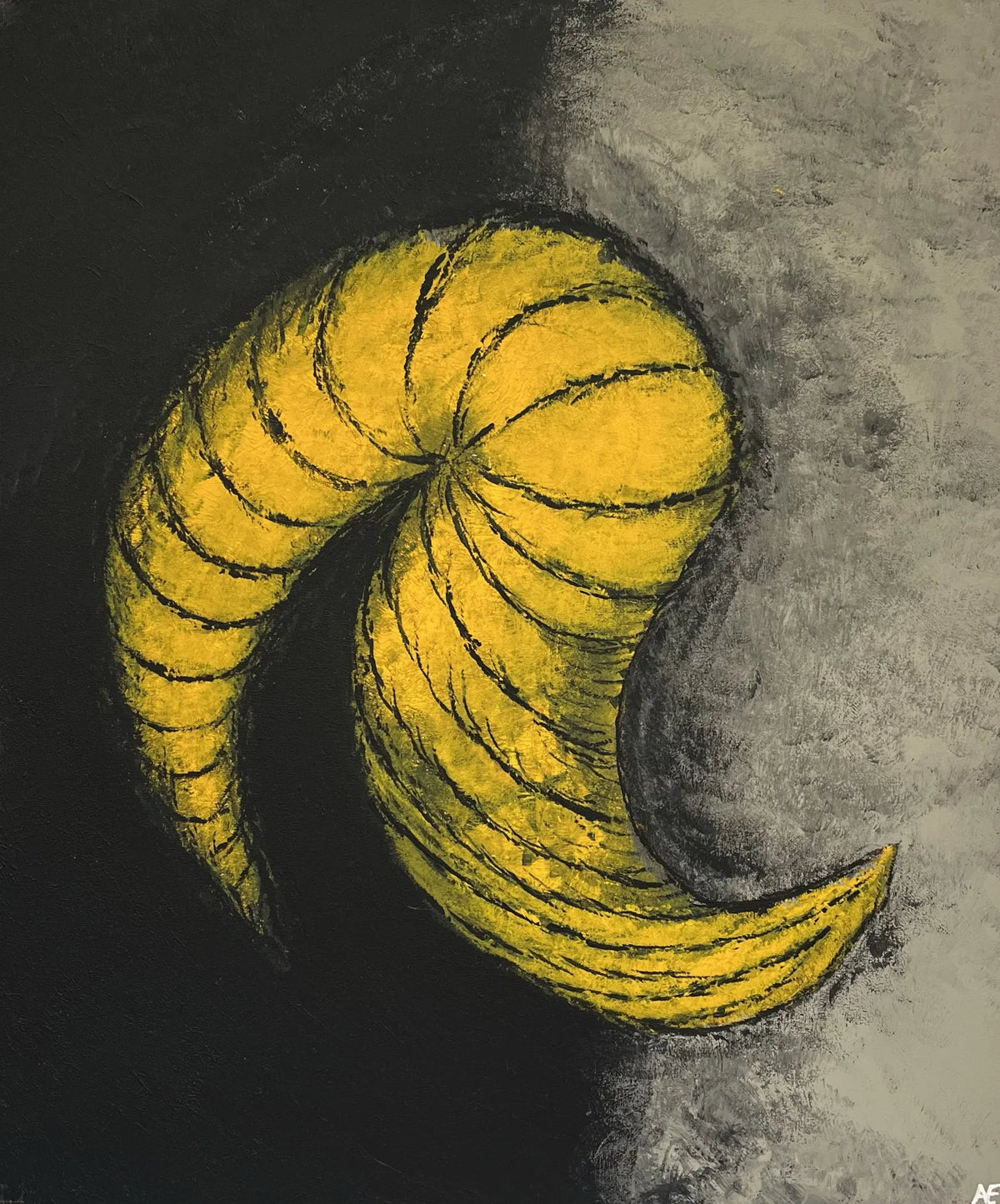 No. 222, acrylic on canvas, 50 × 60 cm, 2025, by Nael Abdelal