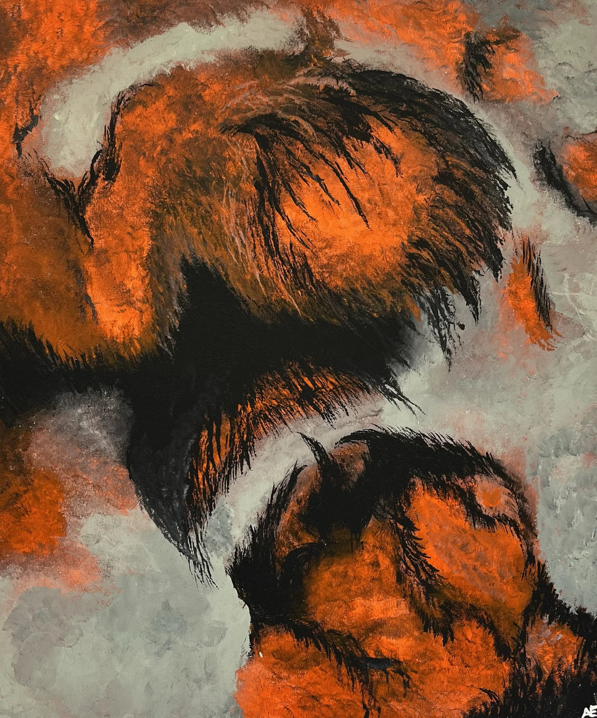 Shut Up!, acrylic on canvas, 50 × 60 cm, 2025, by Nael Abdelal