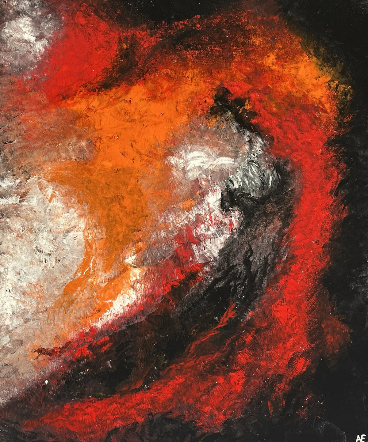 The Wave, acrylic on canvas, 50 × 60 cm, 2025, by Nael Abdelal