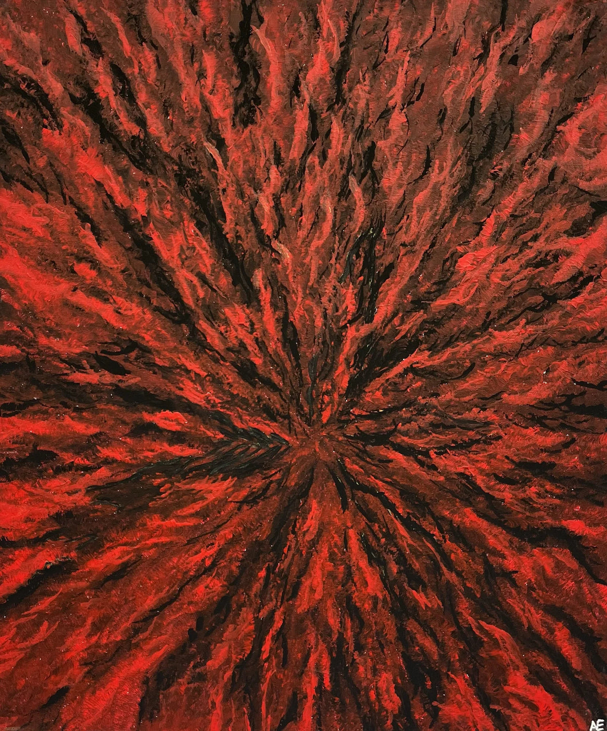 Release, acrylic on canvas, 50 × 60 cm, 2025, by Nael Abdelal