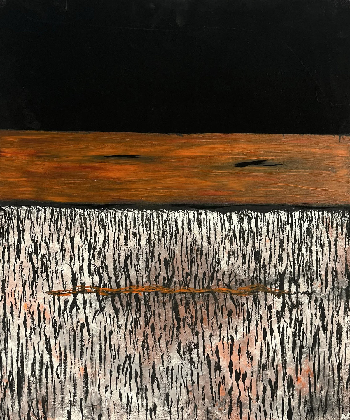 DanBana 2, acrylic on canvas, 50 × 60 cm, 2025, by Nael Abdelal