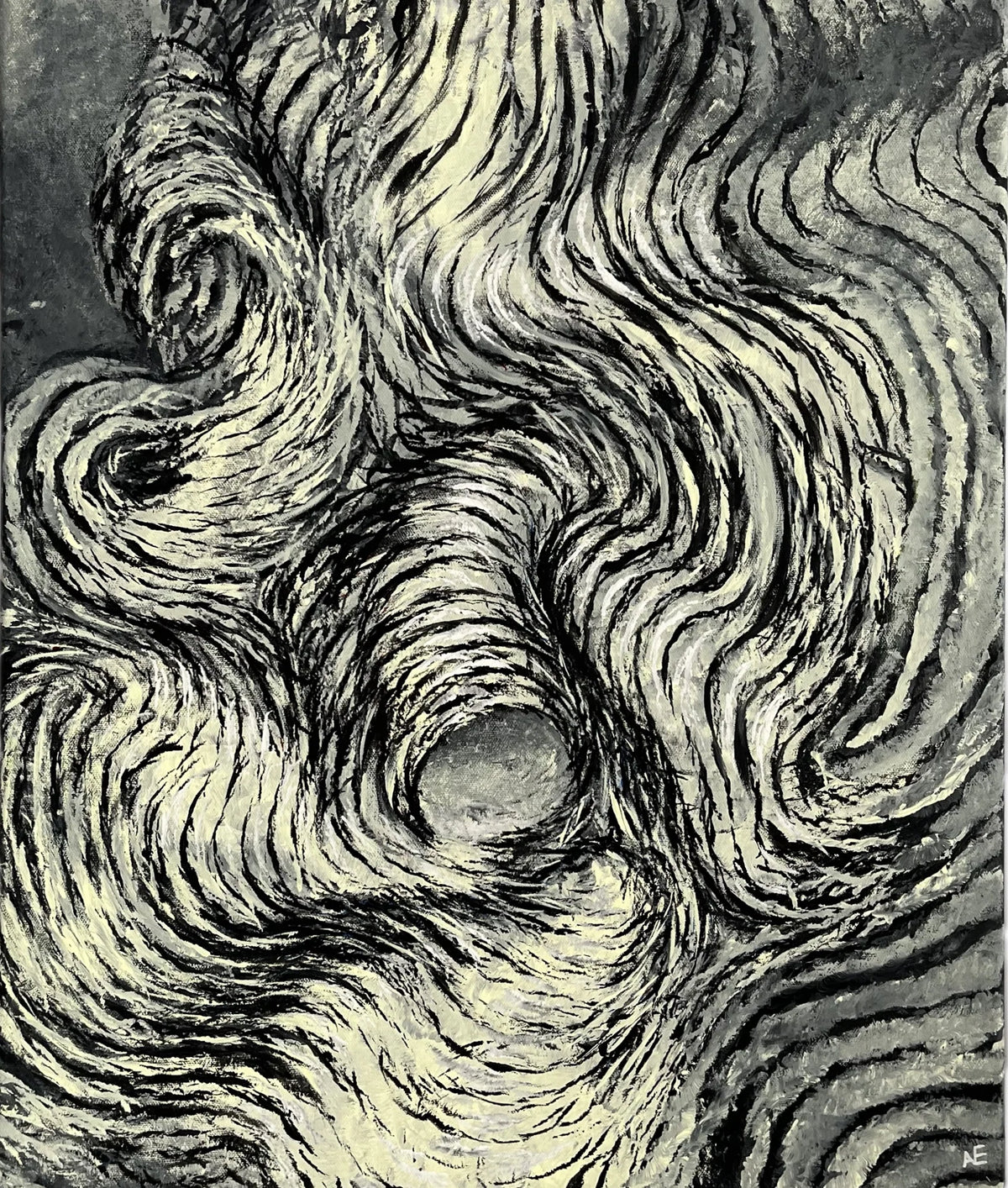 No. 207, acrylic on canvas, 50 × 60 cm, 2026, by Nael Abdelal