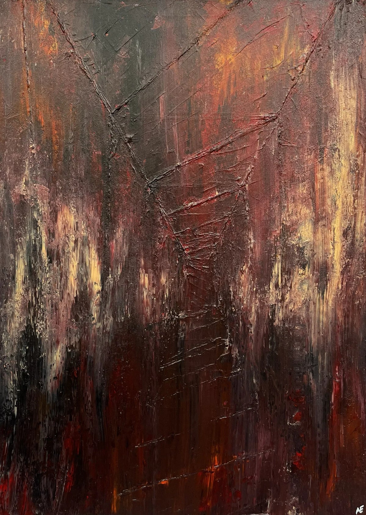 No. 236, acrylic on canvas, 50 × 70 cm, 2024, by Nael Abdelal