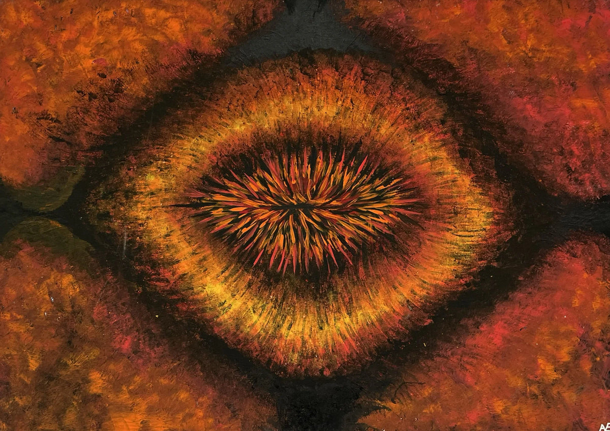 No. 238, acrylic on canvas, 50 × 70 cm, 2025, by Nael Abdelal