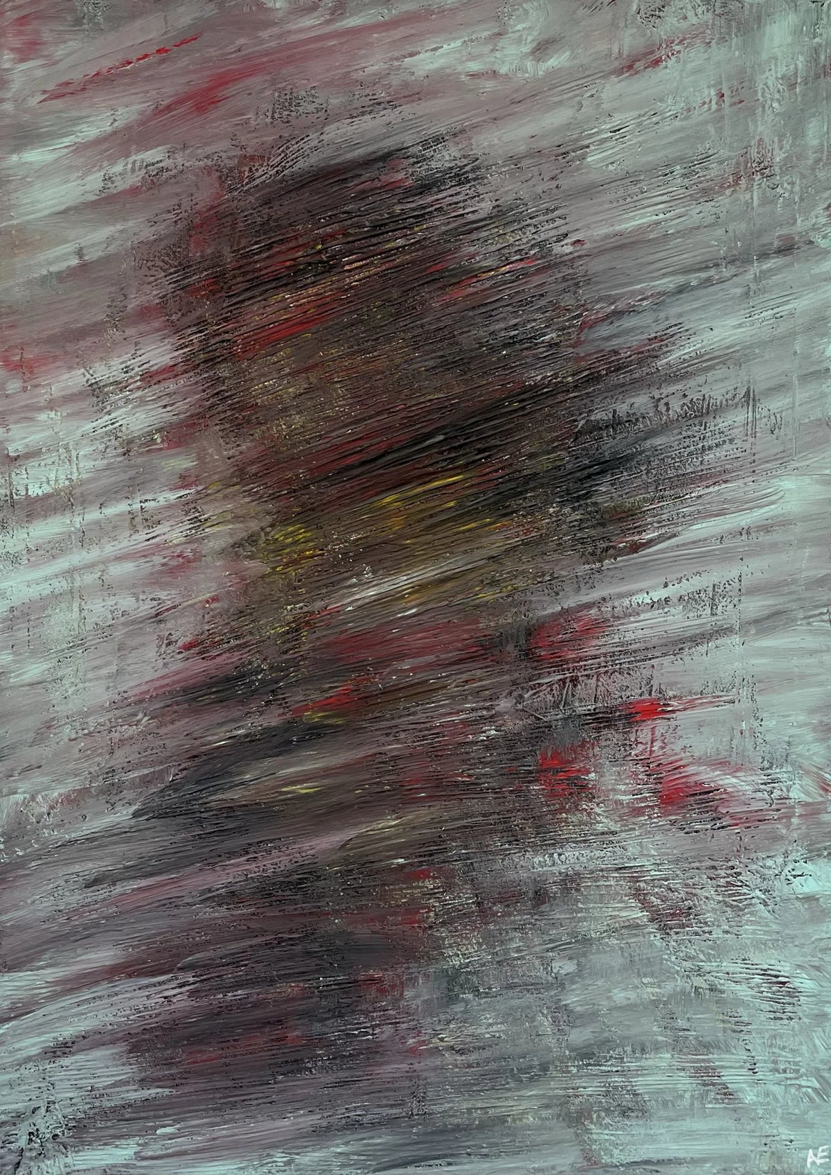 No. 231, acrylic on canvas, 50 × 70 cm, 2025, by Nael Abdelal