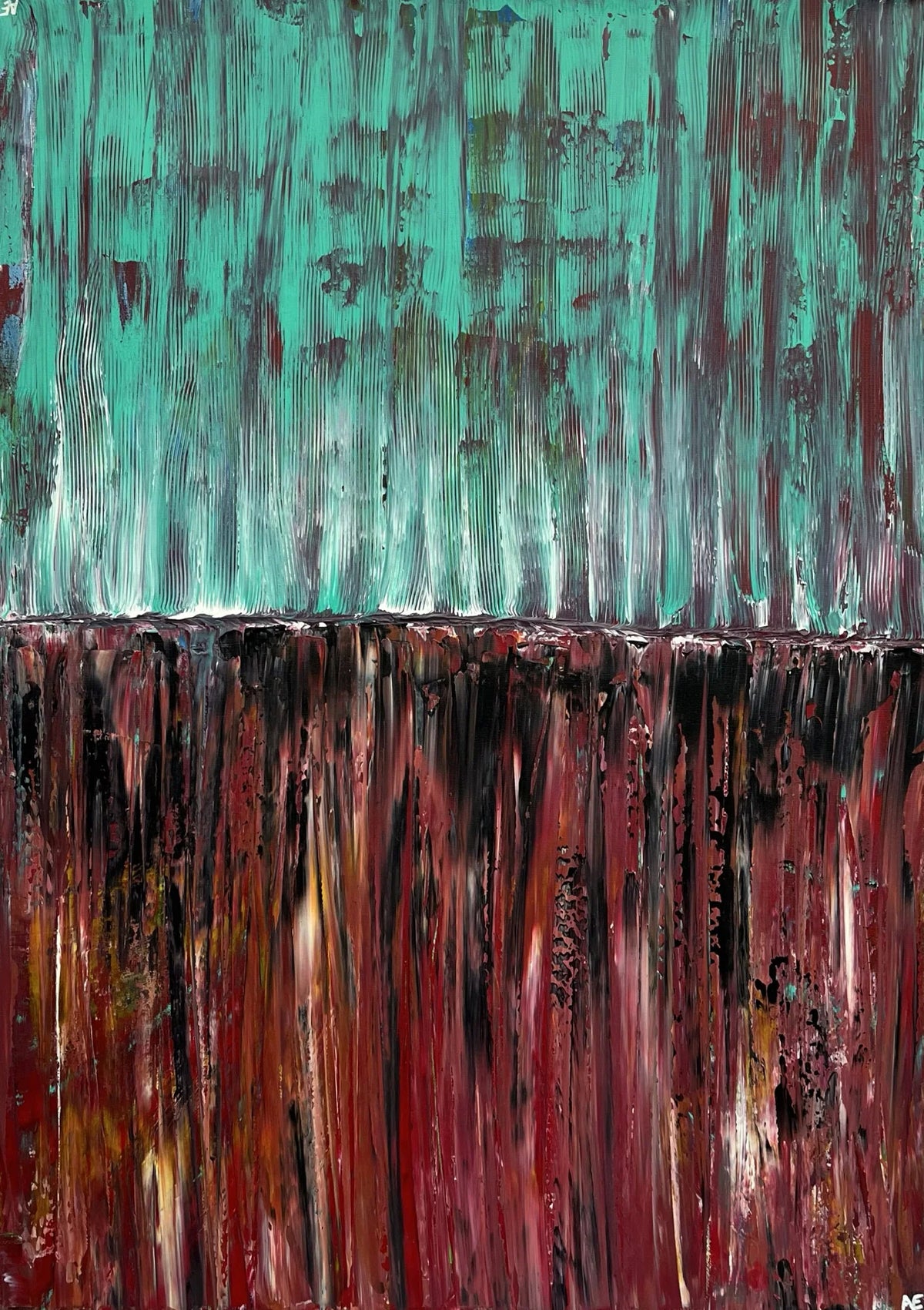 Hot/Cold, acrylic on canvas, 50 × 70 cm, 2024, by Nael Abdelal