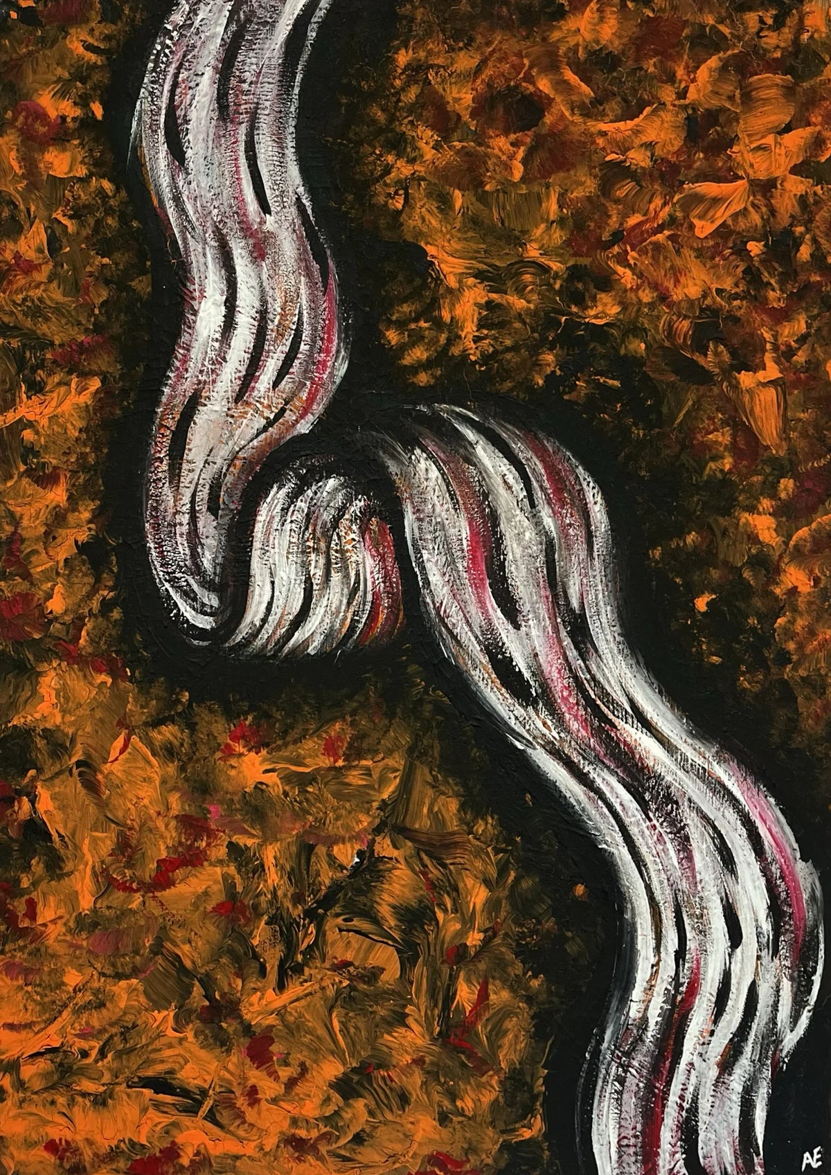 Swirl, acrylic on canvas, 50 × 70 cm, 2025, by Nael Abdelal