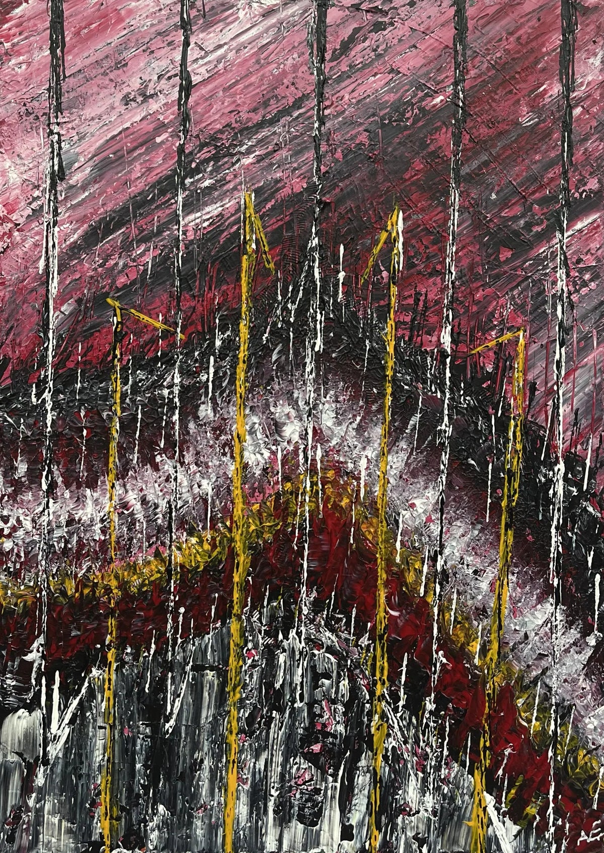 No. 232, acrylic on canvas, 50 × 70 cm, 2024, by Nael Abdelal