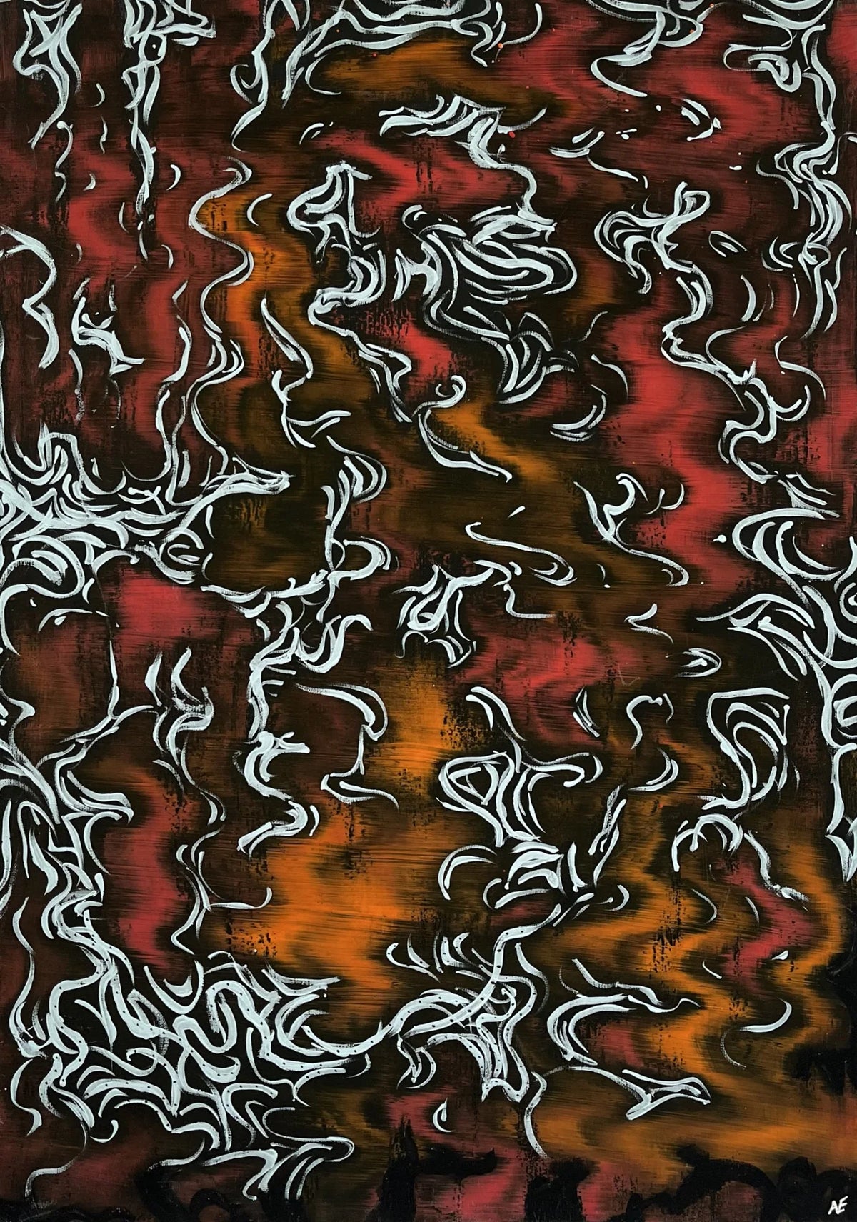 No. 235, acrylic on canvas, 50 × 70 cm, 2024, by Nael Abdelal