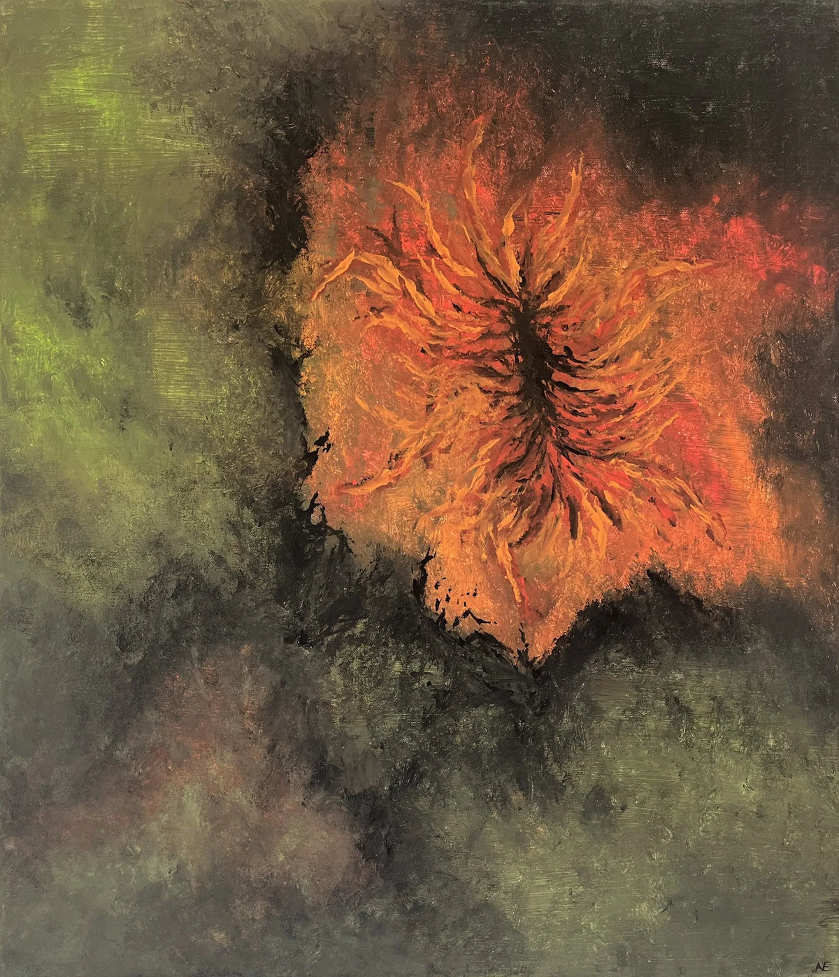No. 260, acrylic on canvas, 60 × 70 cm, 2026, by Nael Abdelal