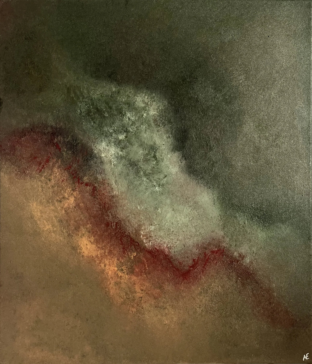 Fusing, acrylic on canvas, 60 × 70 cm, 2026, by Nael Abdelal