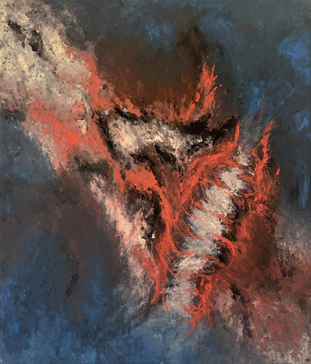 No. 263, acrylic on canvas, 60 × 70 cm, 2026, by Nael Abdelal