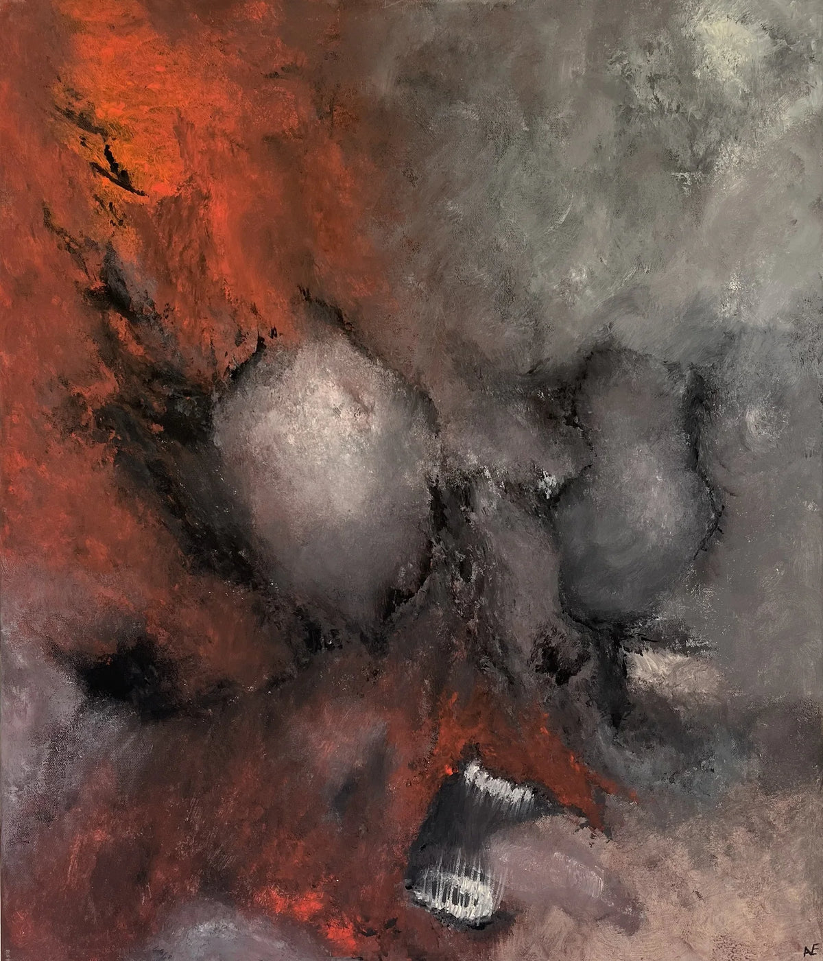 Too much, acrylic on canvas, 60 × 70 cm, 2026, by Nael Abdelal