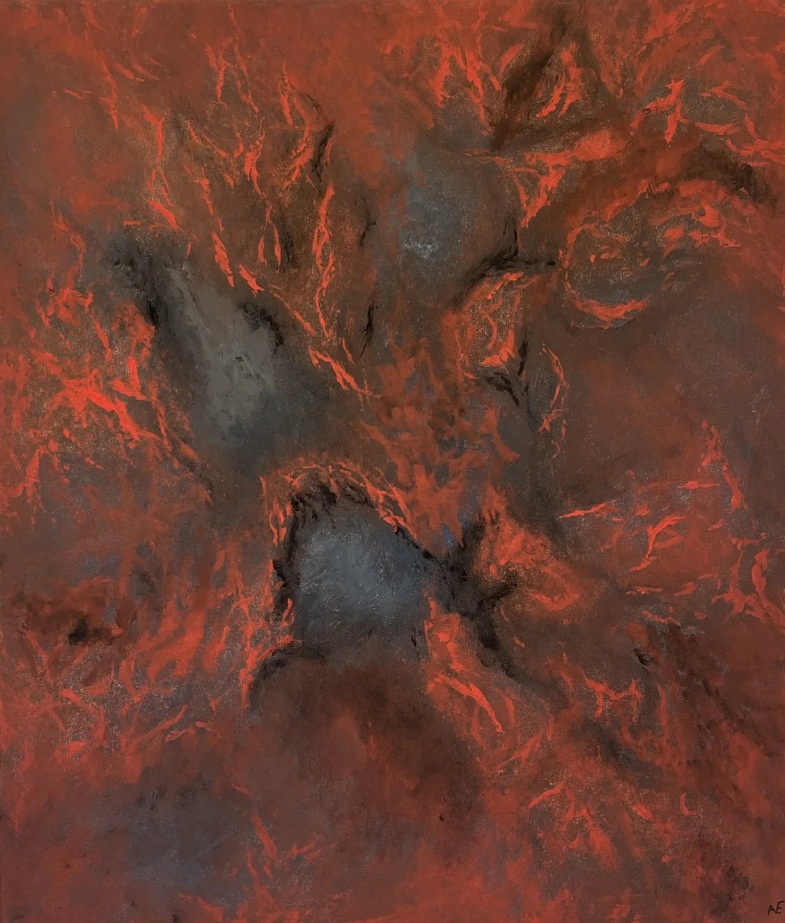 No. 262, acrylic on canvas, 60 × 70 cm, 2026, by Nael Abdelal