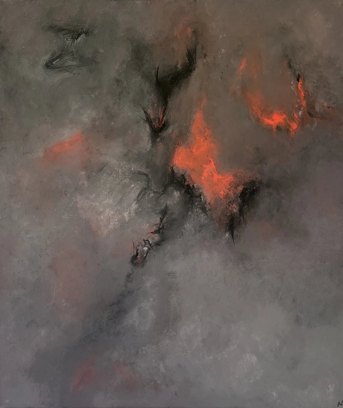 No. 264, acrylic on canvas, 60 × 70 cm, 2026, by Nael Abdelal