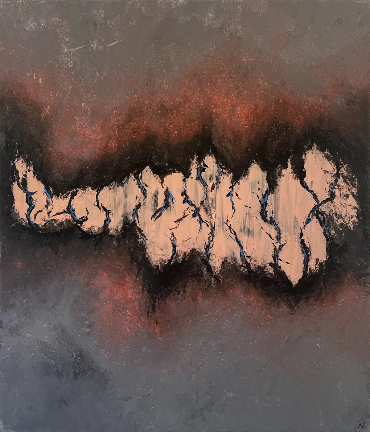 No. 261, acrylic on canvas, 60 × 70 cm, 2026, by Nael Abdelal