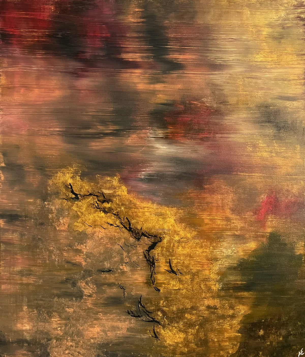 Tropic Fever, acrylic on canvas, 60 × 70 cm, 2026, by Nael Abdelal