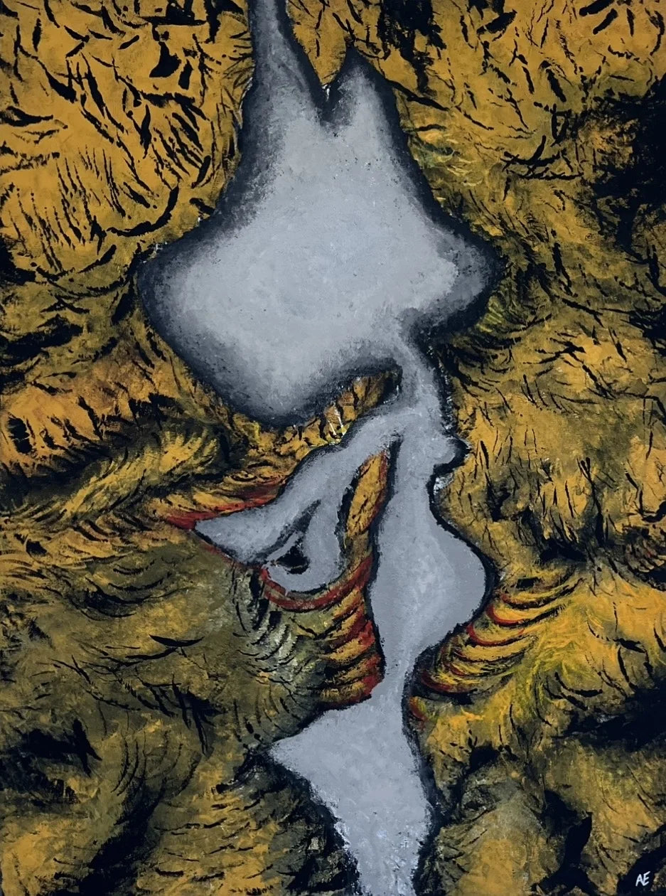 No. 284, acrylic on canvas, 60 × 80 cm, 2025, by Nael Abdelal