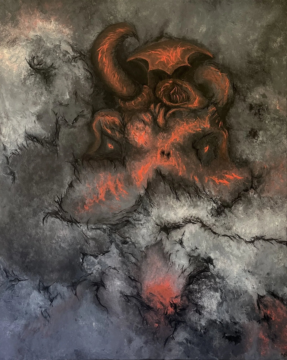 No. 288, acrylic on canvas, 80 × 100 cm, 2026, by Nael Abdelal